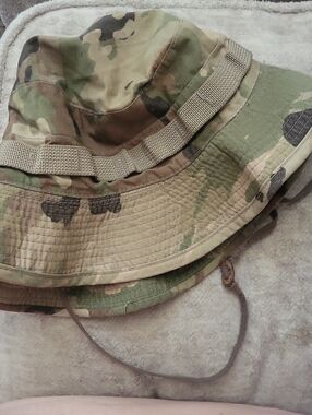 Multicam Camo Boonie Hat - Olive/Tan/Green